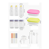 Maxbell Outdoor Camping Spice Storage Jars Set Clear Sugar Salt Flavoring Container