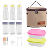 Maxbell Outdoor Camping Spice Storage Jars Set Clear Sugar Salt Flavoring Container