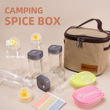 Maxbell Outdoor Camping Spice Storage Jars Set Clear Sugar Salt Flavoring Container