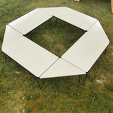 Maxbell Camping Table Board Splicing Sturdy Durable for Fishing Picnic Barbecue Argent