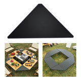 Maxbell Camping Table Board Outdoor Portable Durable for Party Backyard Black