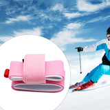 Maxbell Ski Strap Handheld Ski Pole Shoulder Strap for Winter Sports Skiing Downhill Pink