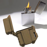 Maxbell Lighter Case Hard Case Pocket Sturdy for Hiking Camping for Inner Tank Khaki