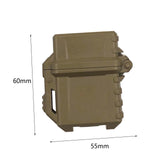 Maxbell Lighter Case Hard Case Pocket Sturdy for Hiking Camping for Inner Tank Khaki