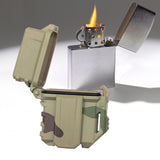 Maxbell Lighter Case Hard Case Pocket Sturdy for Hiking Camping for Inner Tank Green