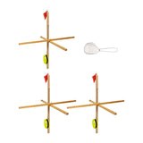 Maxbell Ice Fishing Rod Tip up with Flag Portable Foldable Fishing Accessories