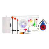 Maxbell Winter Fishing Set Ice Fishing Jigs Kit Angling Ice Fishing Rod Top Tip