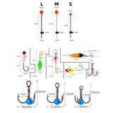 Maxbell Winter Fishing Set Ice Fishing Jigs Kit Angling Ice Fishing Rod Top Tip