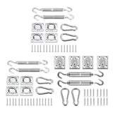 Maxbell Shade Sail Hardware Kit Canopy Fixing Accessory Turnbuckle Pad Eyes for Lawn 8MM