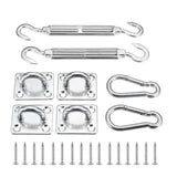 Maxbell Shade Sail Hardware Kit Canopy Fixing Accessory Turnbuckle Pad Eyes for Lawn 8MM