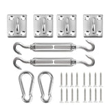 Maxbell Shade Sail Hardware Kit Canopy Fixing Accessory Turnbuckle Pad Eyes for Lawn 8MM