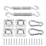 Maxbell Shade Sail Hardware Kit Canopy Fixing Accessory Turnbuckle Pad Eyes for Lawn 8MM
