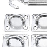 Maxbell Shade Sail Hardware Kit Canopy Fixing Accessory Turnbuckle Pad Eyes for Lawn 8MM