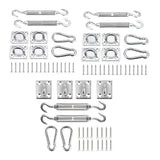 Maxbell Shade Sail Hardware Kit Canopy Fixing Accessory Turnbuckle Pad Eyes for Lawn 8MM