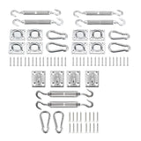 Maxbell Shade Sail Hardware Kit Canopy Fixing Accessory Turnbuckle Pad Eyes for Lawn 8MM
