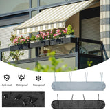 Maxbell Patio Awning Canopy Feet Rain Cover Waterproof Storage Bag Sun Protection 250CM Argent