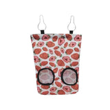 Maxbell Rabbit Feeder Hanging Hay Bags Feeder Bag Hanging Pouch for Backyard Outside S strawberry