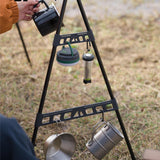 Maxbell Camping Hanging Hook Triangle Storage Rack Shelf Hook for Backyard Barbecue S
