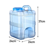 Maxbell 15L Transparent Blue Portable Water Storage Barrel Container Easily Clean