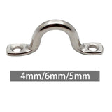 Maxbell Metal Boat Top Pad Eye Tie Down Hook Fitting Cord for Boating Kayak Rigging 4mm