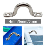 Maxbell Metal Boat Top Pad Eye Tie Down Hook Fitting Cord for Boating Kayak Rigging 4mm