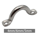 Maxbell Metal Boat Top Pad Eye Tie Down Hook Fitting Cord for Boating Kayak Rigging 4mm