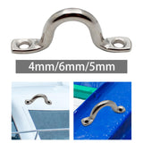Maxbell Metal Boat Top Pad Eye Tie Down Hook Fitting Cord for Boating Kayak Rigging 4mm