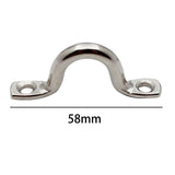 Maxbell Metal Boat Top Pad Eye Tie Down Hook Fitting Cord for Boating Kayak Rigging 6mm