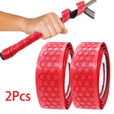 Maxbell 2x Golf Club Grip Wrapping Tapes PU Leather Regripping Solution Red