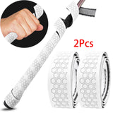 Maxbell 2x Golf Club Grip Wrapping Tapes PU Leather Regripping Solution White