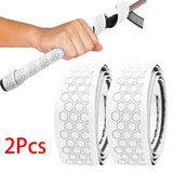 Maxbell 2x Golf Club Grip Wrapping Tapes PU Leather Regripping Solution White