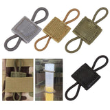 Maxbell Outdoor Gear Holder Clip Multifunctional Elastic Ribbon Buckle for Vest Gray