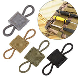 Maxbell Outdoor Gear Holder Clip Multifunctional Elastic Ribbon Buckle for Vest Gray