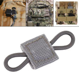 Maxbell Outdoor Gear Holder Clip Multifunctional Elastic Ribbon Buckle for Vest Gray