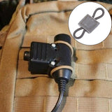 Maxbell Outdoor Gear Holder Clip Multifunctional Elastic Ribbon Buckle for Vest Gray