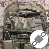 Maxbell Outdoor Gear Holder Clip Multifunctional Elastic Ribbon Buckle for Vest Gray