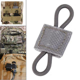 Maxbell Outdoor Gear Holder Clip Multifunctional Elastic Ribbon Buckle for Vest Gray