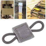 Maxbell Outdoor Gear Holder Clip Multifunctional Elastic Ribbon Buckle for Vest Gray