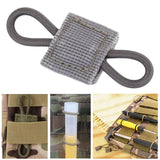 Maxbell Outdoor Gear Holder Clip Multifunctional Elastic Ribbon Buckle for Vest Gray