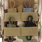 Maxbell Outdoor Gear Holder Clip Multifunctional Elastic Ribbon Buckle for Vest Khaki