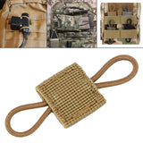 Maxbell Outdoor Gear Holder Clip Multifunctional Elastic Ribbon Buckle for Vest Khaki
