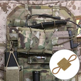Maxbell Outdoor Gear Holder Clip Multifunctional Elastic Ribbon Buckle for Vest Khaki