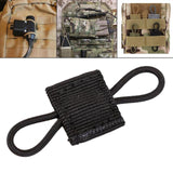 Maxbell Outdoor Gear Holder Clip Multifunctional Elastic Ribbon Buckle for Vest Black