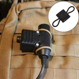 Maxbell Outdoor Gear Holder Clip Multifunctional Elastic Ribbon Buckle for Vest Black