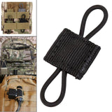 Maxbell Outdoor Gear Holder Clip Multifunctional Elastic Ribbon Buckle for Vest Black