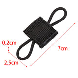 Maxbell Outdoor Gear Holder Clip Multifunctional Elastic Ribbon Buckle for Vest Black