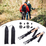 Maxbell Folding Cane Aluminum Hiking Trekking Poles for Climbing Mountaineering 130cm