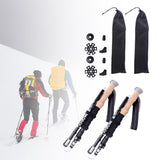 Maxbell Folding Cane Aluminum Hiking Trekking Poles for Climbing Mountaineering 130cm