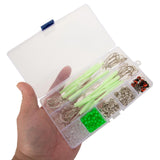Maxbell 289Pcs Fishing Tackle Box Kit with Storage Case for Beginners Freshwater