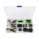 Maxbell 62Pcs Carp Fishing Accessories Sleeves Rig Tube Quick Change Swivels